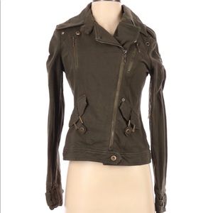 NWT One World Size S Green Moto Style Jacket